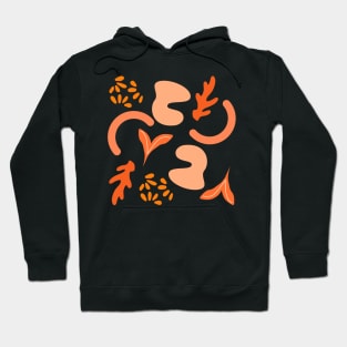 Orange Autumn Assortment Pattern Hoodie